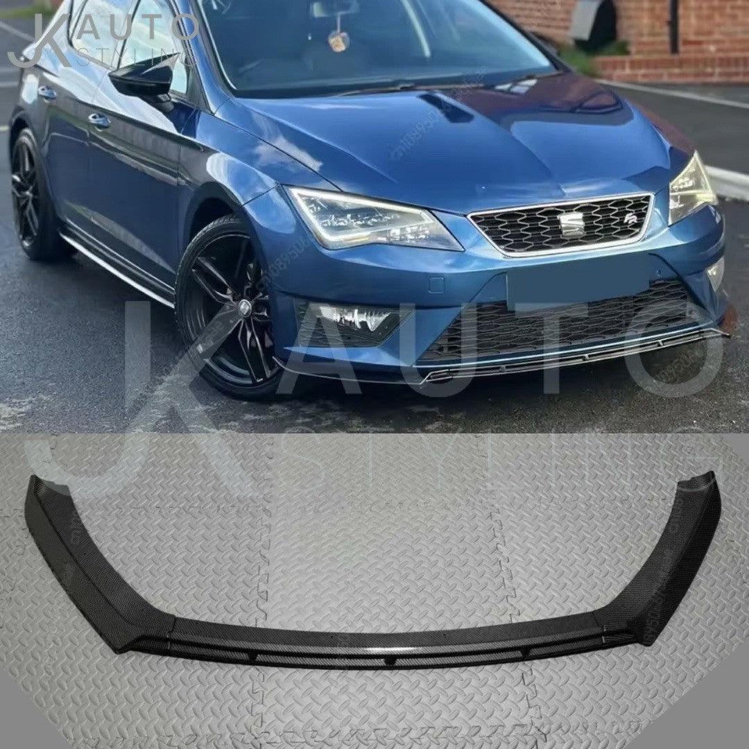 Carbon Fibre Front Splitter Lip For Seat Leon MK3 5F 2012-2016 Pre Facelift