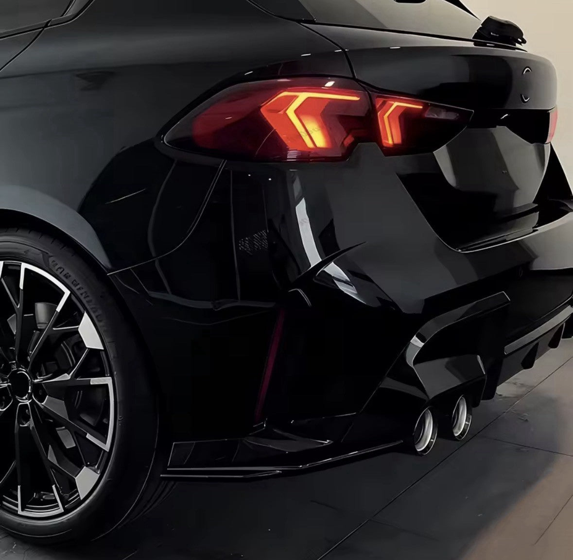 Gloss Black Rear Spats Side Splitters For BMW 1 Series F70 M Sport M135i 2025+