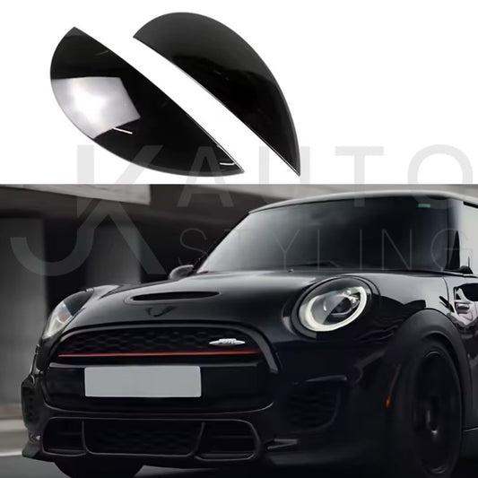 Mini R50 Headlight Eyebrows Mini Cooper Headlight Eyelids & Eyebrows | Gloss Black & Carbon Fibre ...
