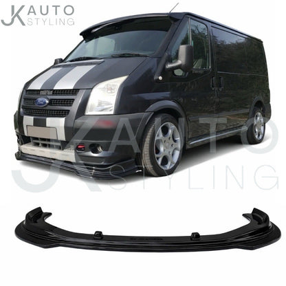 GLOSS BLACK FRONT SPLITTER LIP FOR FORD TRANSIT 2002-2013 BUMPER LIP