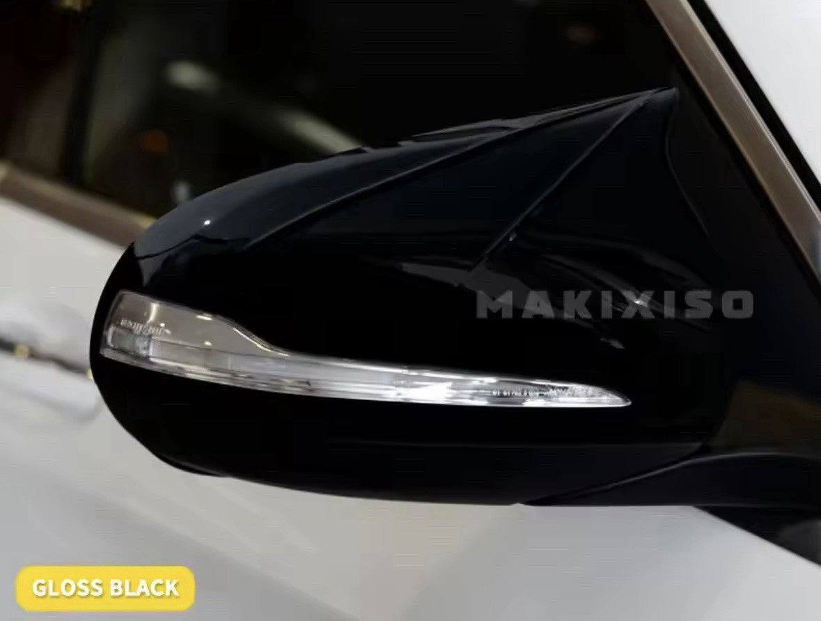 Mercedes C GLC S E Class Gloss Black M Style Wing Mirror Caps Covers RHD