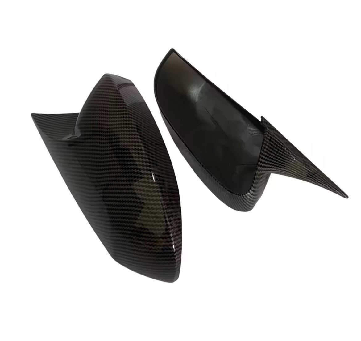 Fiat 500 Punto Abarth Carbon Fibre Effect M Style Sport Wing Mirror Caps Covers