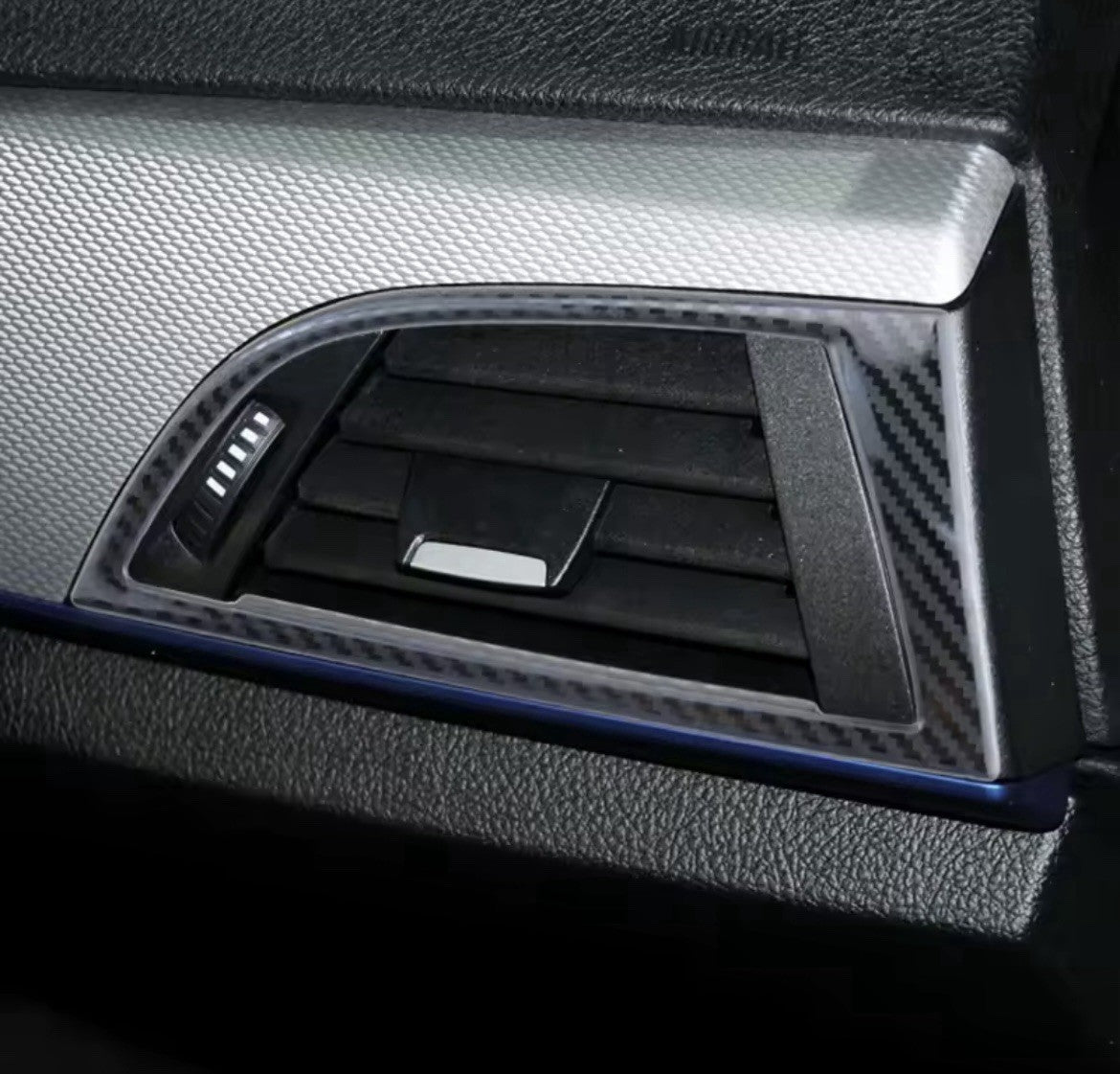 BMW 1 Series F20 F21 Carbon Fibre Effect Dashboard Side Vent Surrounds 2pcs