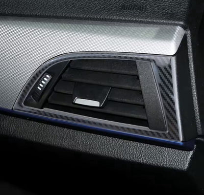 BMW 1 Series F20 F21 Carbon Fibre Effect Dashboard Side Vent Surrounds 2pcs