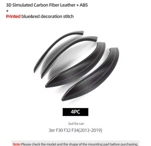 BMW 3 Series F30 F32 F34 2013-2019 Carbon Fibre Interior Grab Handle Trim 4pcs
