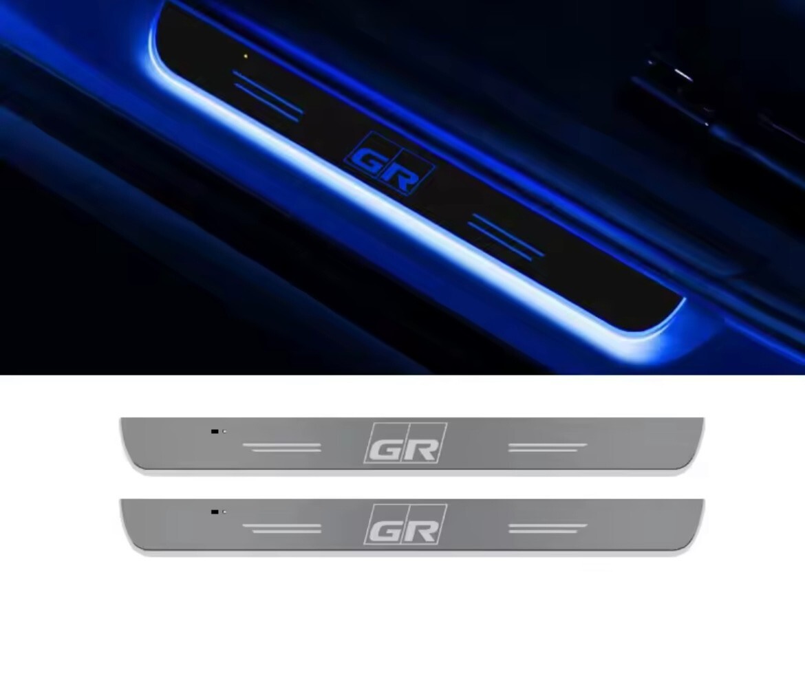 Toyota GR LED Wireless Colour Change Door Sill Protector Strips USB Rechargeable