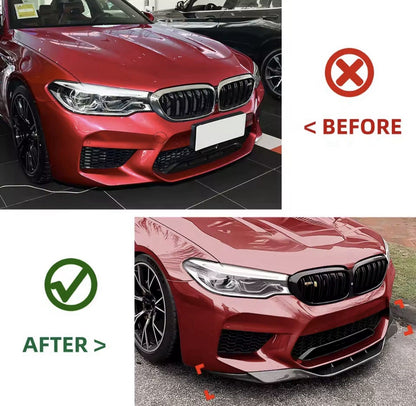 BMW 5 Series M5 F90 2018-2020 Carbon Fibre Front Splitter Kit Large Aero Style