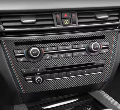BMW X5 F15 X6 F16 2014-2018 Carbon Fibre Centre Console Air Con CD Panel Trim