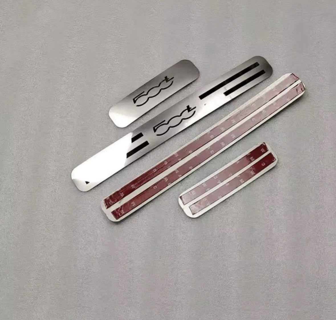 Fiat 500 L Stainless Steel Door Sill Protective Scuff Plates 4pcs Full Set