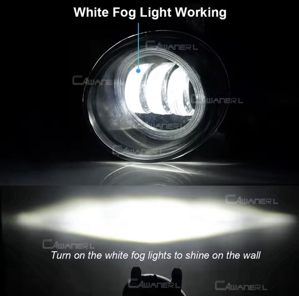 BMW 3 Series F30 F31 F34 2012-15 Daytime Running Halo Lights Front Fog DRL Angel