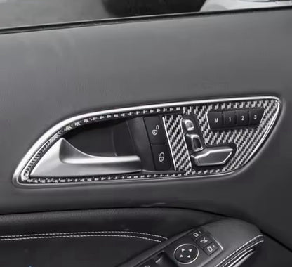 Mercedes A Class W176 CLA C117 GLA X156 Carbon Fibre Interior Door Handle Trims