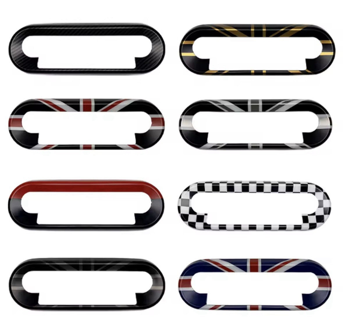 Mini U25 F65 F66 F67 J01 J05 Black Union Jack Centre Control Panel Surround Trim