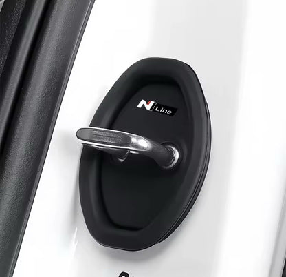 Hyundai N Line Black Silicone Door Lock Protector Covers i10 i20 i30 Tucson 4pcs