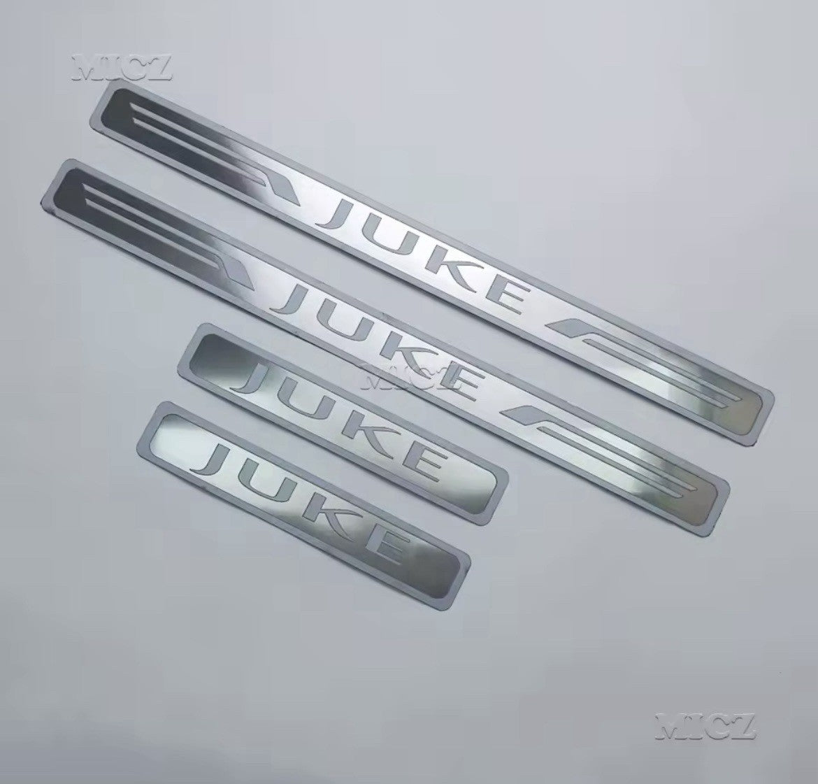 Nissan Juke Stainless Steel Door Sill Scuff Protector Plates Silver 4pcs
