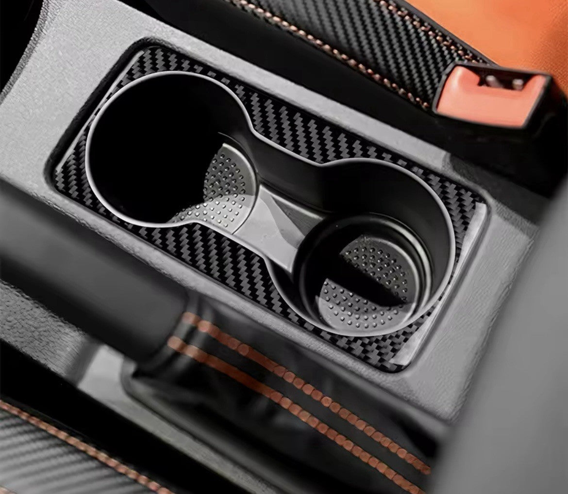 Seat Leon 2013-2015 Carbon Fibre Centre Console Cupholder Surround Trim Cover