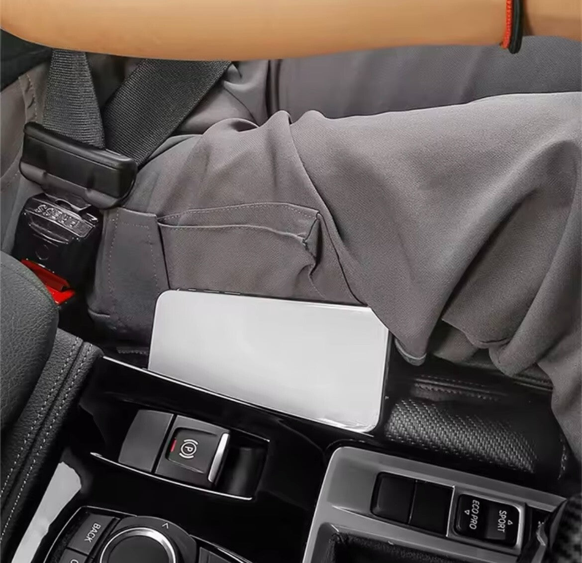 2pcs Insignia Seat Gap Filler Pads PU Leather Carbon For Vauxhall Insignia A B
