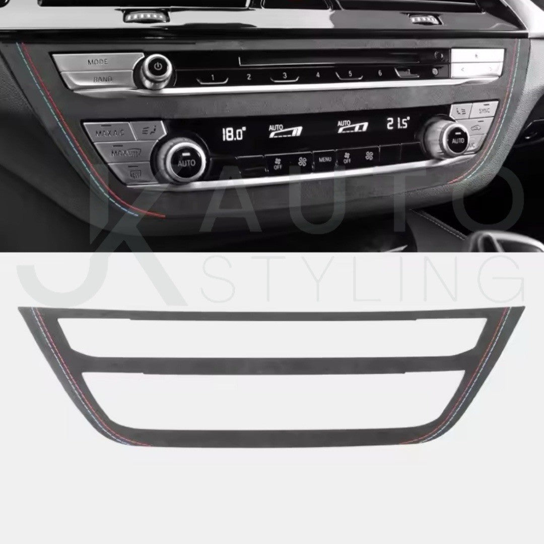 BMW 5 Series G30 G38 2018-2023 Black Alcantara Central Air Con Panel Trim Cover
