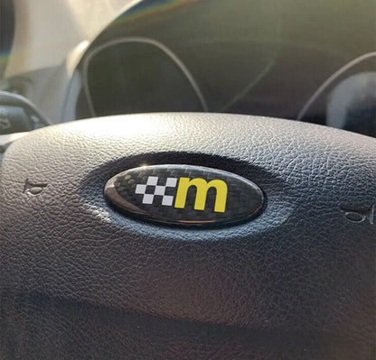 Ford Mountune Carbon Fibre Steering Wheel Badge Overlay For Ford Focus MK3 MK3.5
