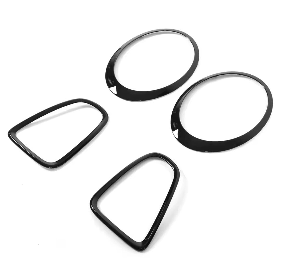 Mini R56 R57 R58 R59 Cooper One S JCW Gloss Black Light Surround Replacement 4pc