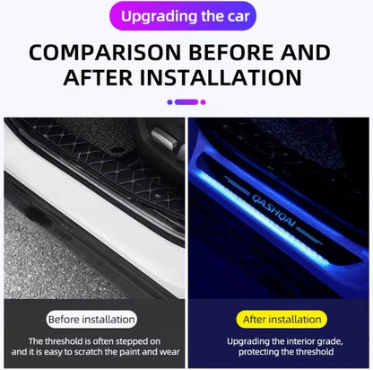 Nissan Qashqai LED Colour Change Door Sill Protector Scuff Plates Wireless RGB