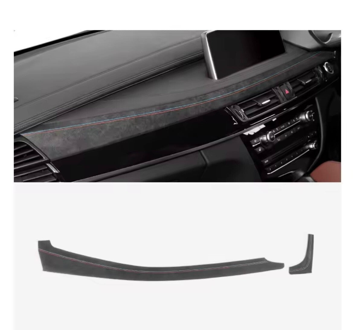 BMW X5 F15 X6 F16 2014-2018 Black Alcantara Centre Dashboard Panel Trim Covers