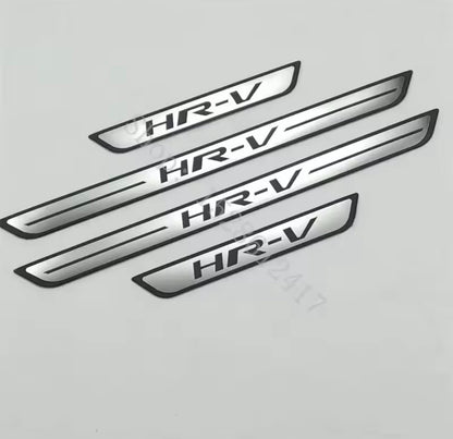 Honda HRV HR-V Vezel Stainless Steel Door Sill Protector Strips Scuff Plates 4pc