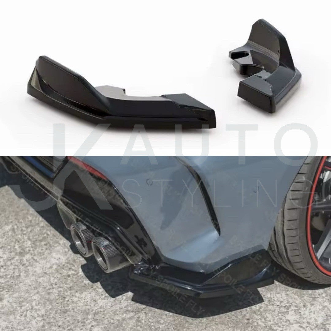 BMW 1 Series F40 M-Pack M135i Gloss Black Rear Spats Corner Splitters Aero Style