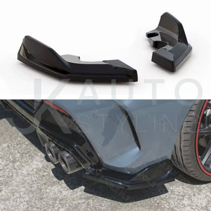 BMW 1 Series F40 M-Pack M135i Gloss Black Rear Spats Corner Splitters Aero Style