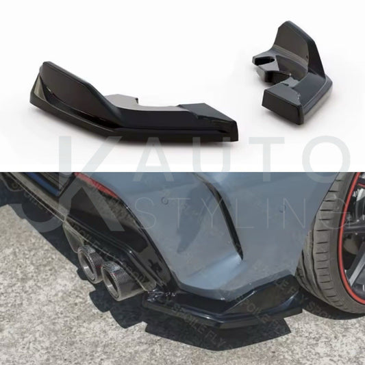BMW 1 Series F40 M-Pack M135i Gloss Black Rear Spats Corner Splitters Aero Style