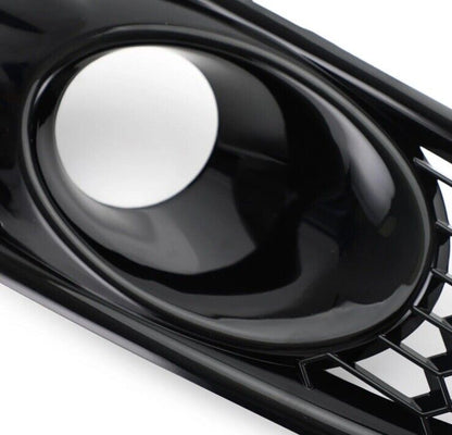 Gloss Black Front Fog Light Surrounds For Ford Fiesta MK7.5 2013-2017 2pcs