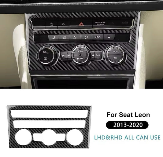 Seat Leon 2013-2015 Carbon Fibre Centre Dash Air Con Panel Trim Surround AC Unit