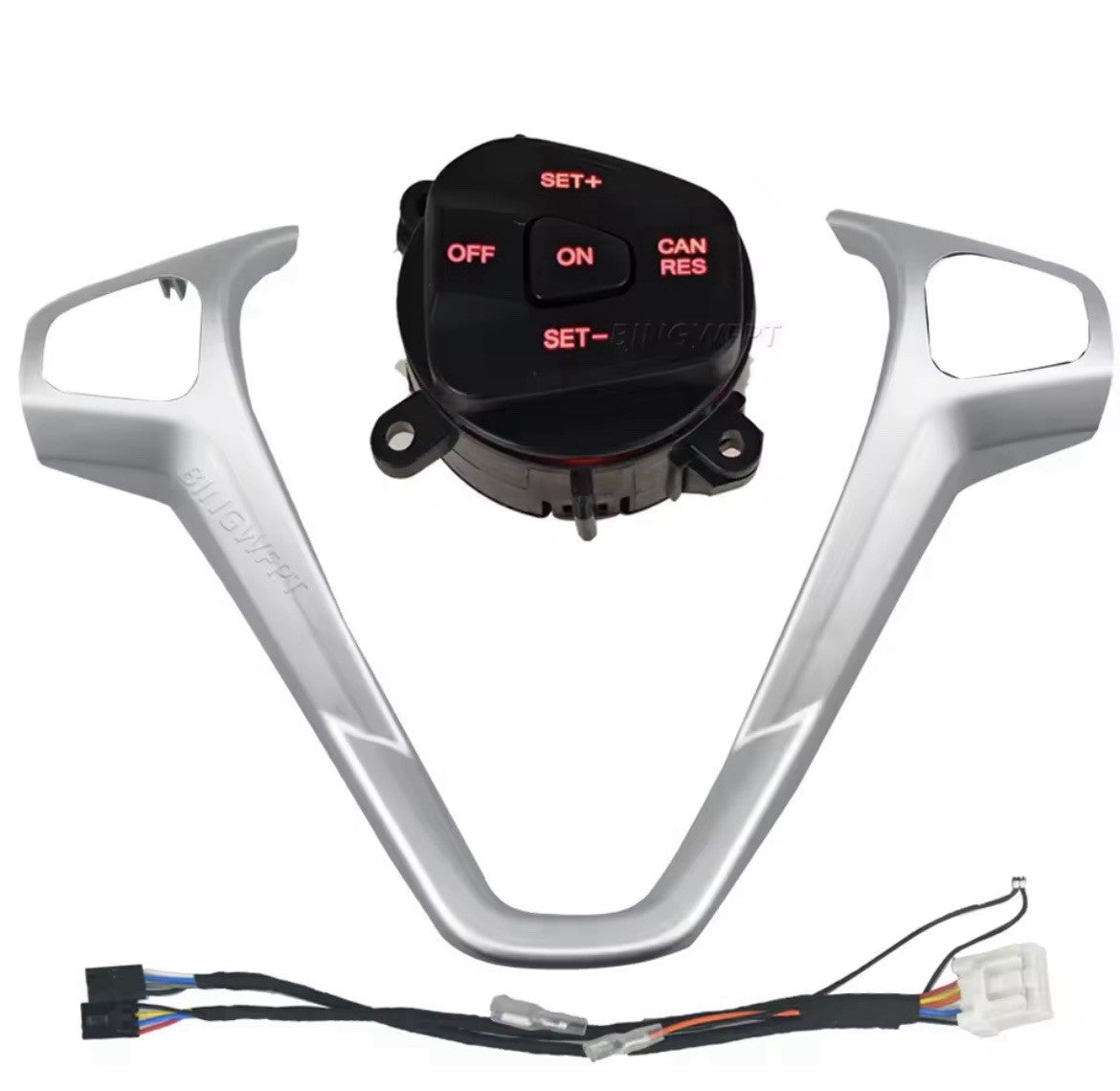 Red Backlight Cruise Control Buttons Switch Frame Trim For Ford Fiesta MK7