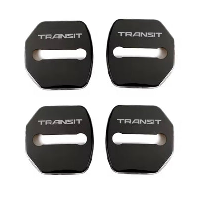 Ford Transit Black Stainless Steel Door Lock Door Catch Protector Covers 4pcs