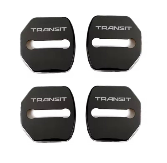 Ford Transit Black Stainless Steel Door Lock Door Catch Protector Covers 4pcs