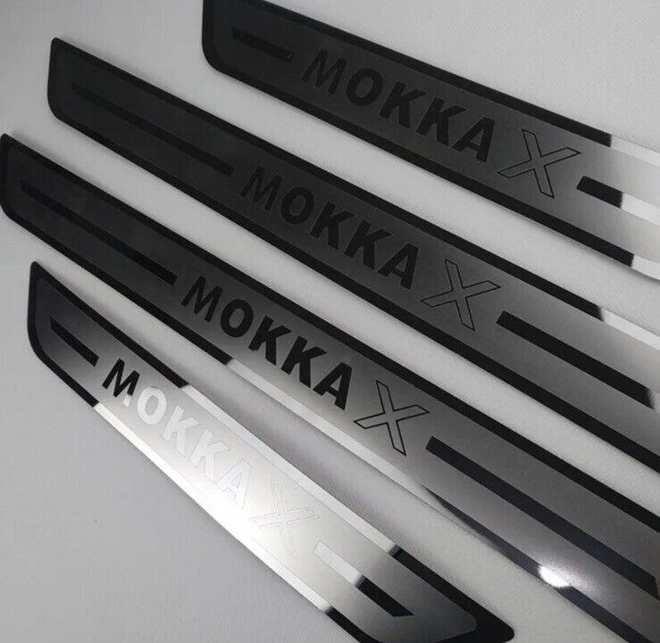 Vauxhall Mokka X Stainless Steel Door Sill Protector Strips Scuff Plates 4pcs