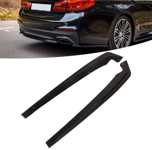 BMW 5 Series G30 G31 M Sport Gloss Black Rear Spats Rear Bumper Side Splitters