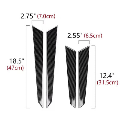 Mercedes C Class W204 2007-2013 Carbon Fibre Door Card Trim Panel Cover Overlay