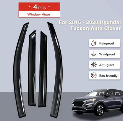Hyundai Tucson 2015-2020 Wind Deflectors Smoke Tinted Full Set 4pcs