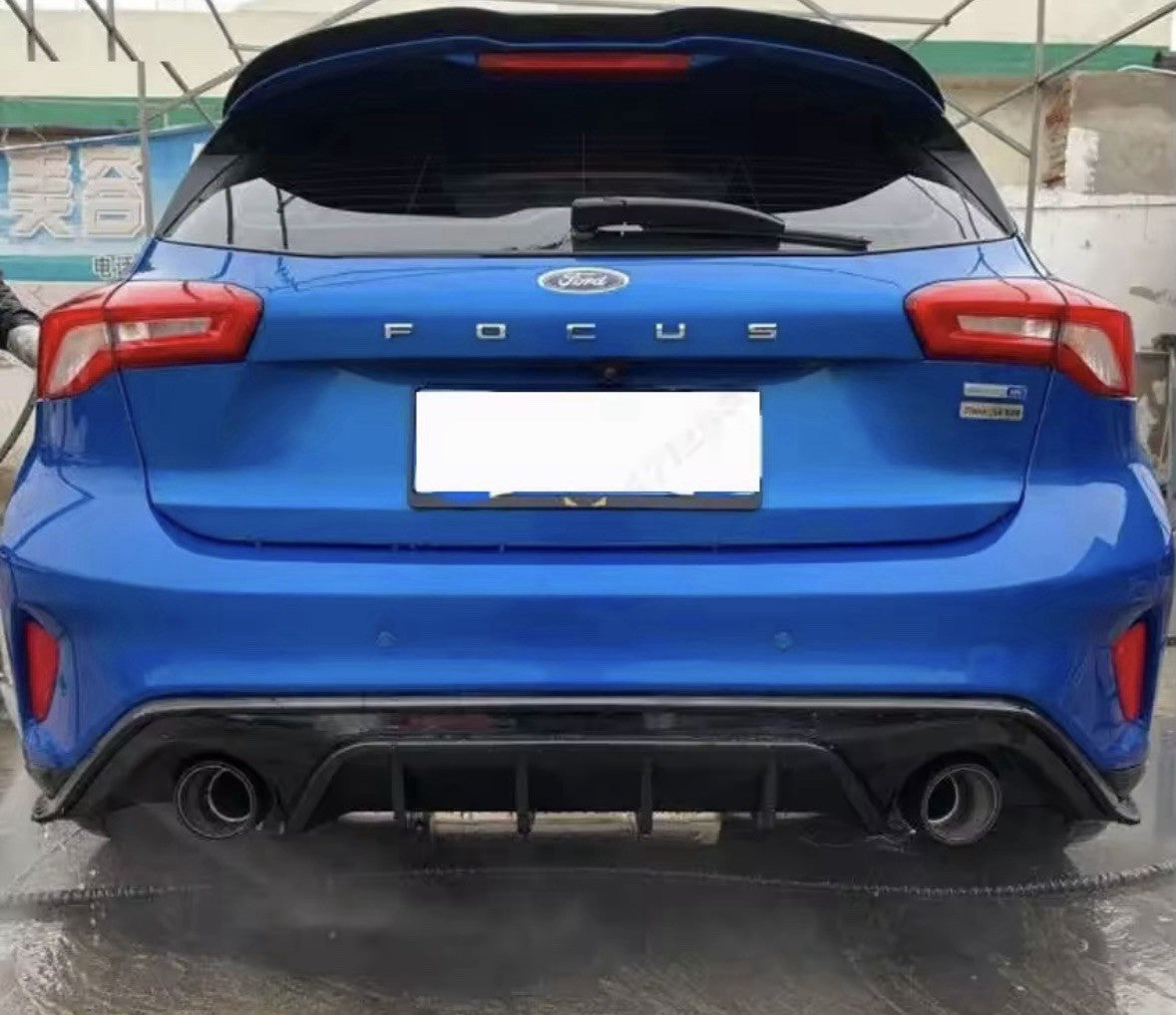 Ford Focus ST MK4 2018-2022 Gloss Black Full Rear Bumper Diffuser 3pcs Body Kit
