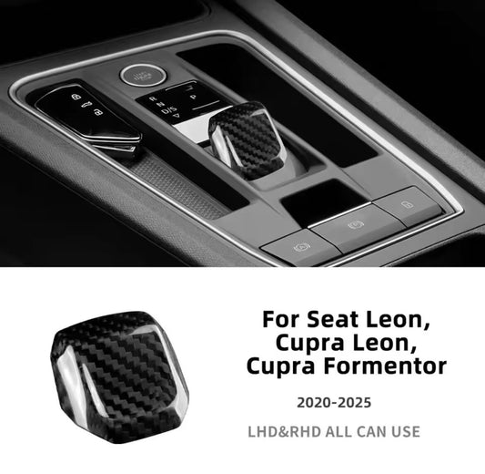 Seat Leon Cupra Leon Formentor 2020-2025 Carbon Fibre Gear Knob Trim Cover