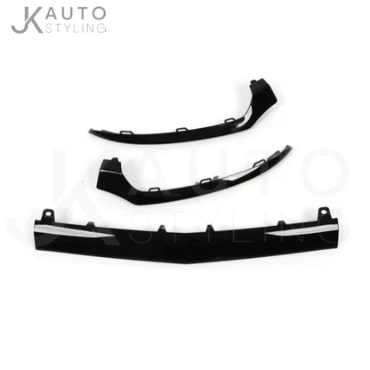 Gloss Black Front Bumper Lower Trim 3pcs For Mercedes C Class W205 C205 2015-18