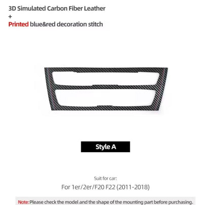 BMW 1 Series F20 2 Series F22 2011-2018 Carbon Fibre Air Con CD Panel Trim A