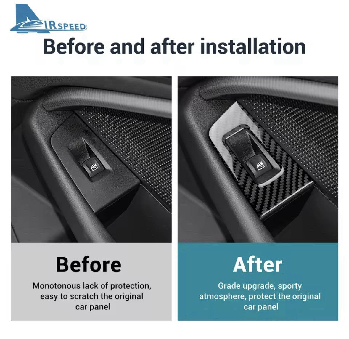 Carbon Fibre Door Window Button Surrounds For BMW 1 Series F40 2 Series F44 RHD