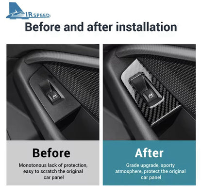 Carbon Fibre Door Window Button Surrounds For BMW 1 Series F40 2 Series F44 RHD