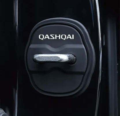 Nissan Qashqai 2007-2022 Black Silicone Door Lock Catch Protector Covers 2pcs