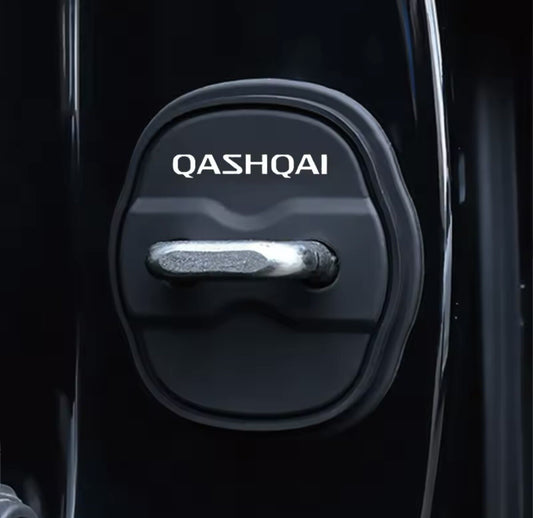 Nissan Qashqai 2007-2022 Black Silicone Door Lock Catch Protector Covers 2pcs