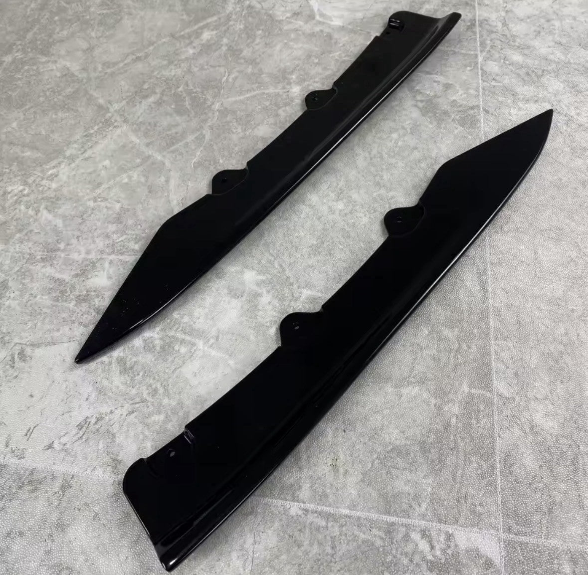 Gloss Black Rear Spats Corner Splitters For BMW 3 Series F30 M Sport 2012-2019