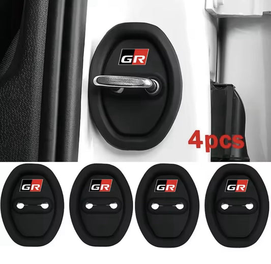 Toyota GR Sport Black Silicone Door Lock Protector Covers Yaris Corolla 4pcs