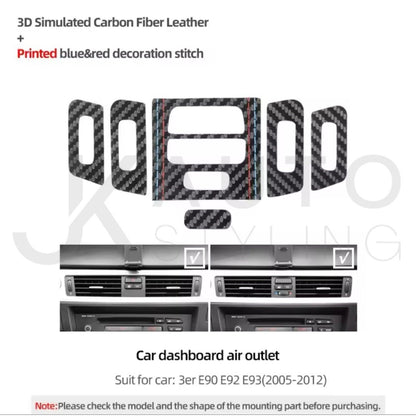 BMW E90 E92 E93 Carbon Fibre Effect Centre Dashboard Panel Trim Cover Set 5pcs
