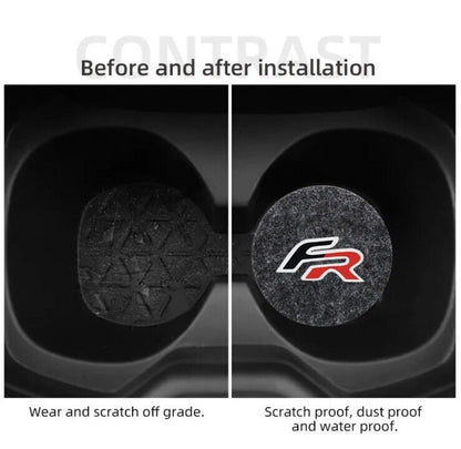 Seat FR Anti-Slip Drink Coaster Mat For Seat Ibiza Leon Arona Ateca FR 2pcs
